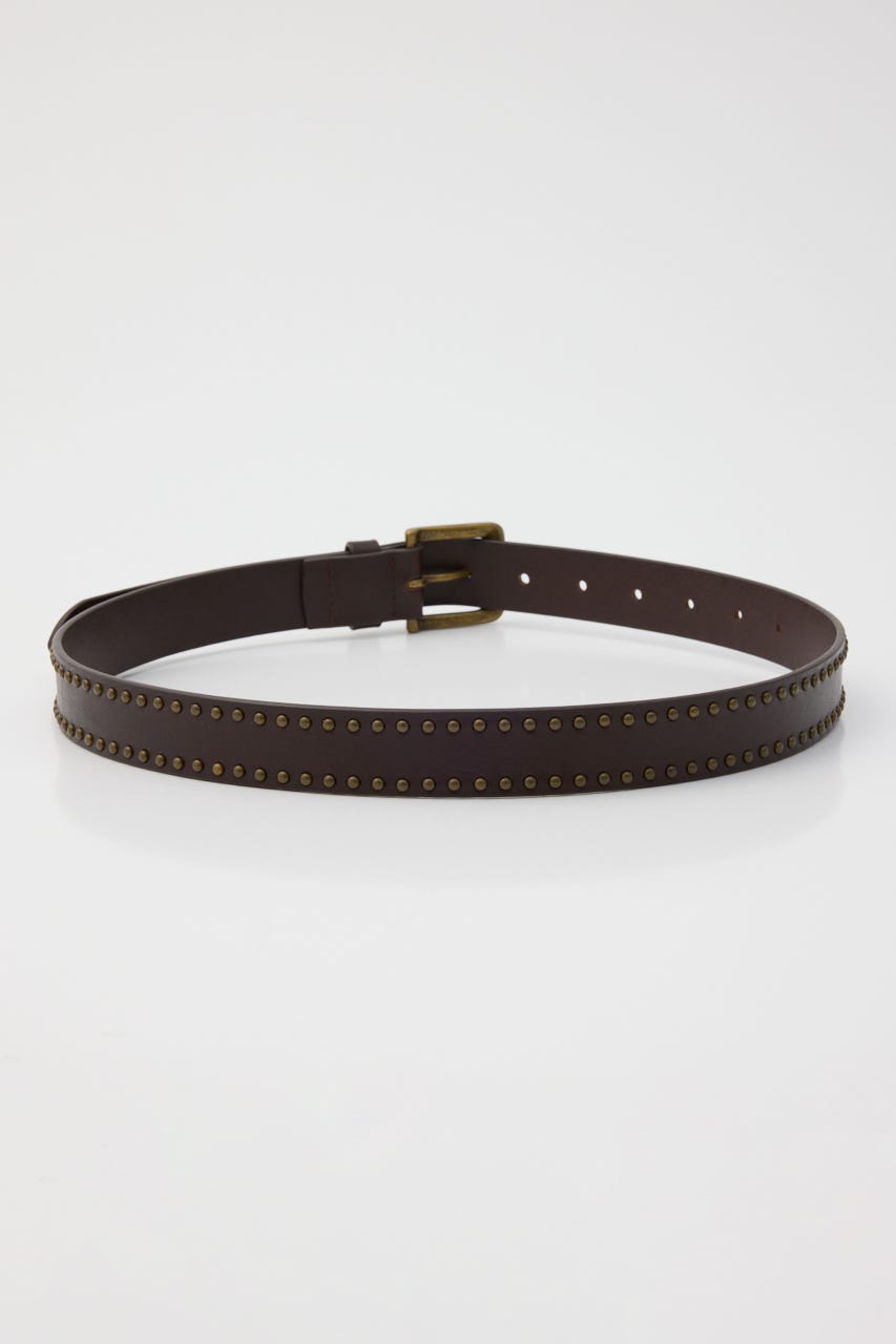 SMALL STUDS LEATHER ベルト BRN FREE