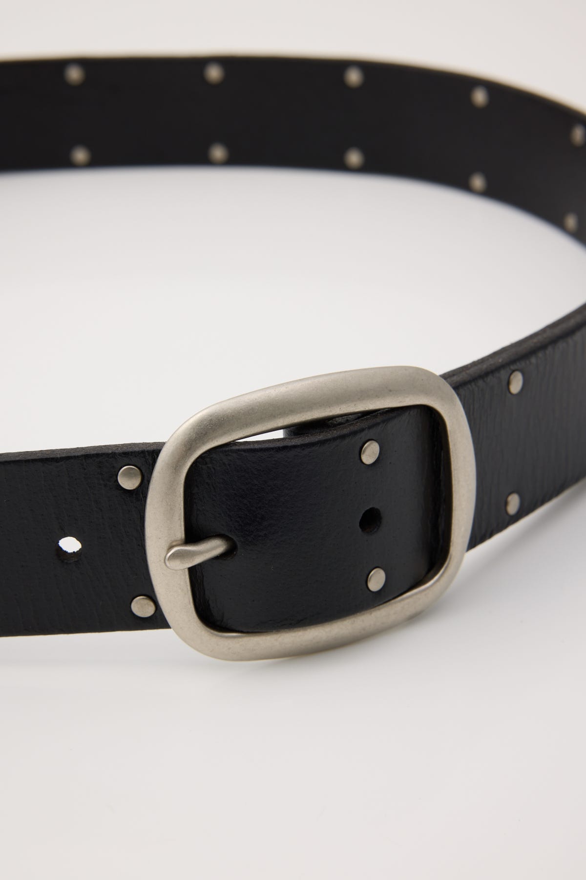 DOUBLE STUDS LEATHER ベルト BLK FREE