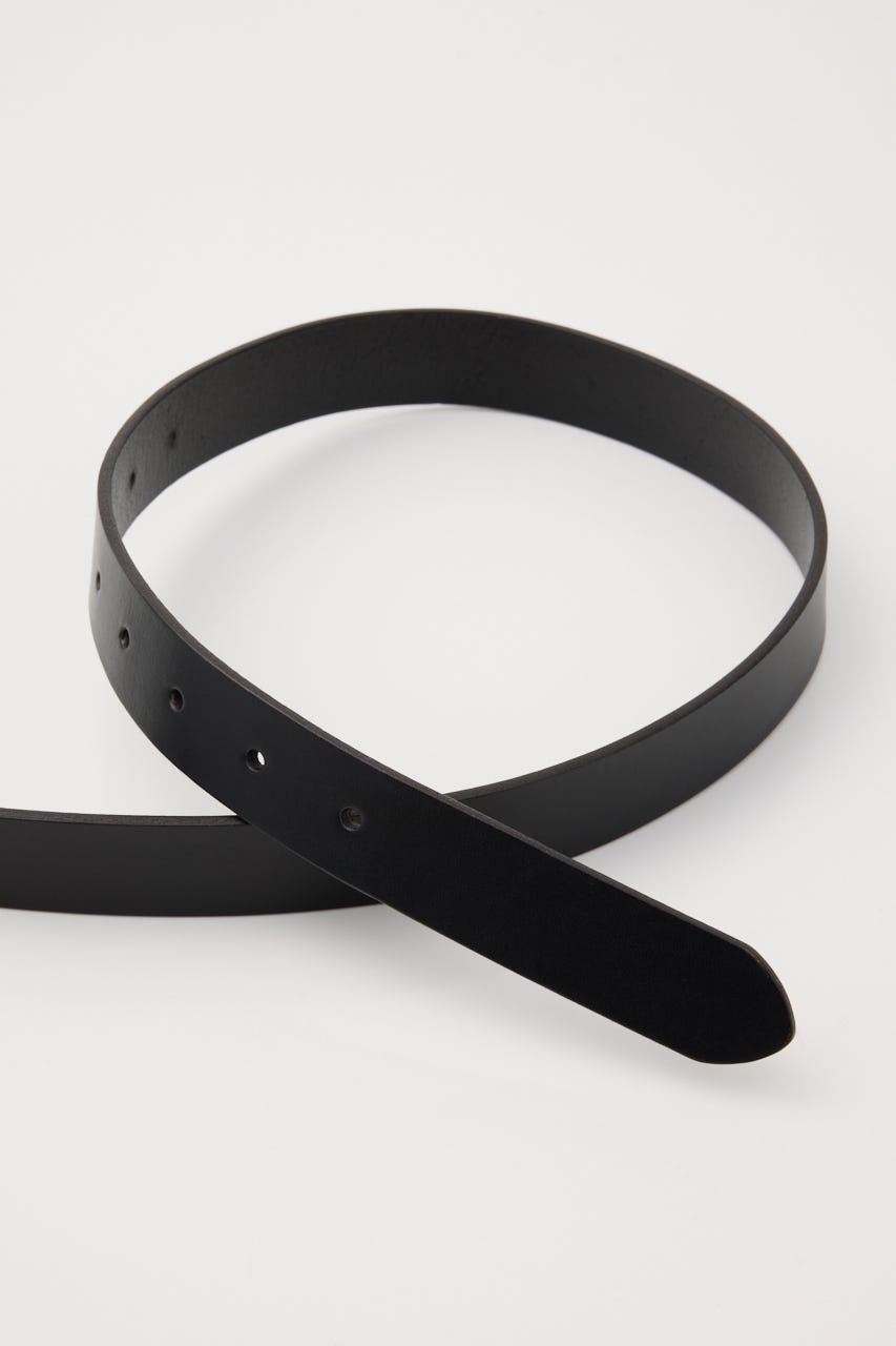 LEATHER NARROW ベルト BLK FREE