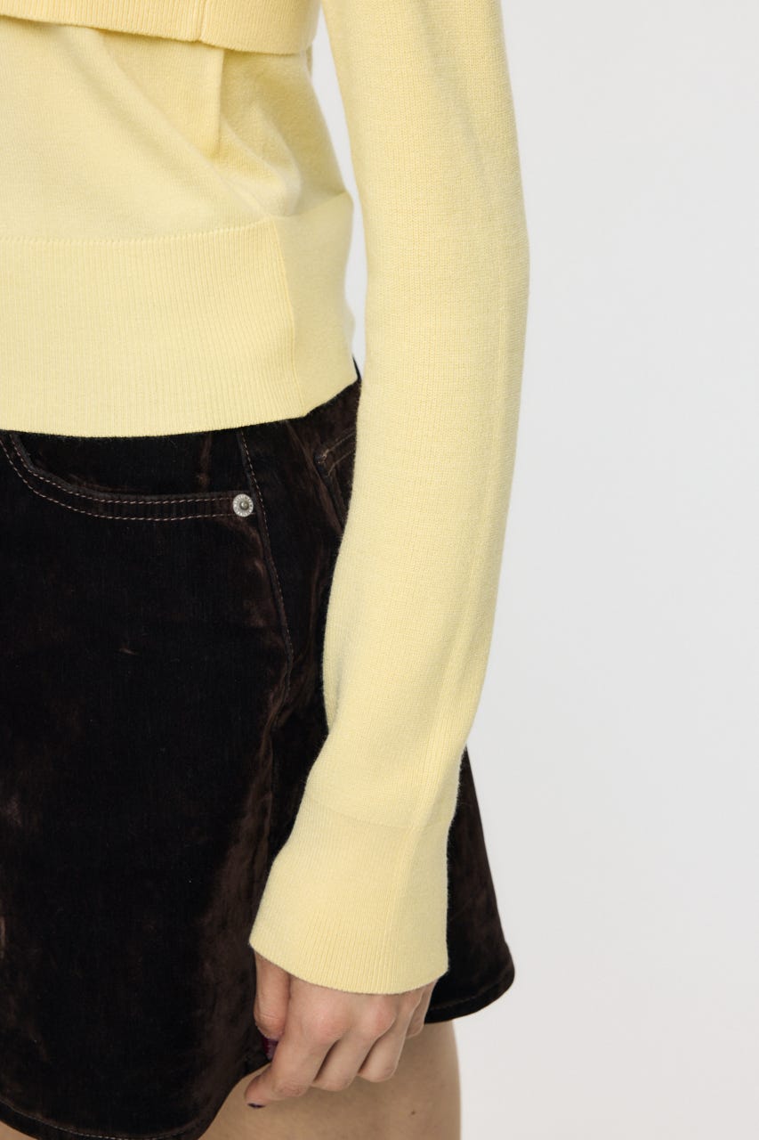 LAYERED LIKE BUTTON UP ニット L/YEL FREE
