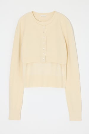 LAYERED LIKE BUTTON UP ニット