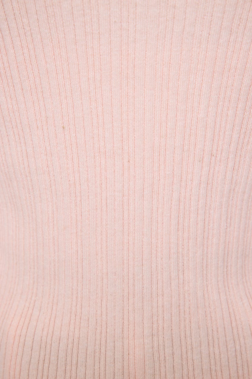 CONTRAST TRIM BUTTON ニット PNK FREE