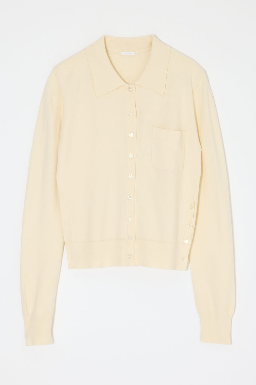 MANY WAY BUTTON KNIT シャツ O/WHT FREE