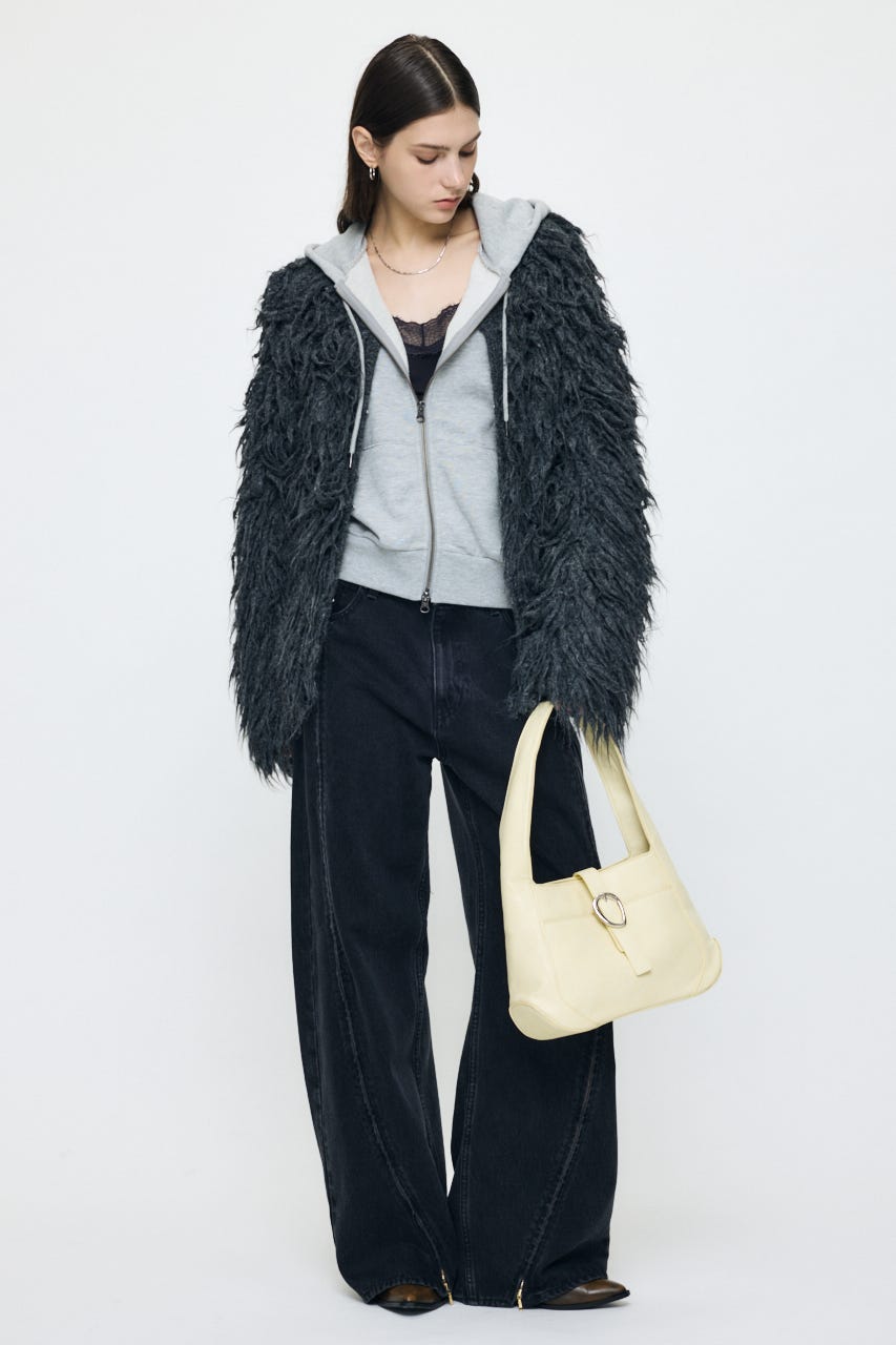 SHAGGY FEATHER カーディガン C.GRY 1