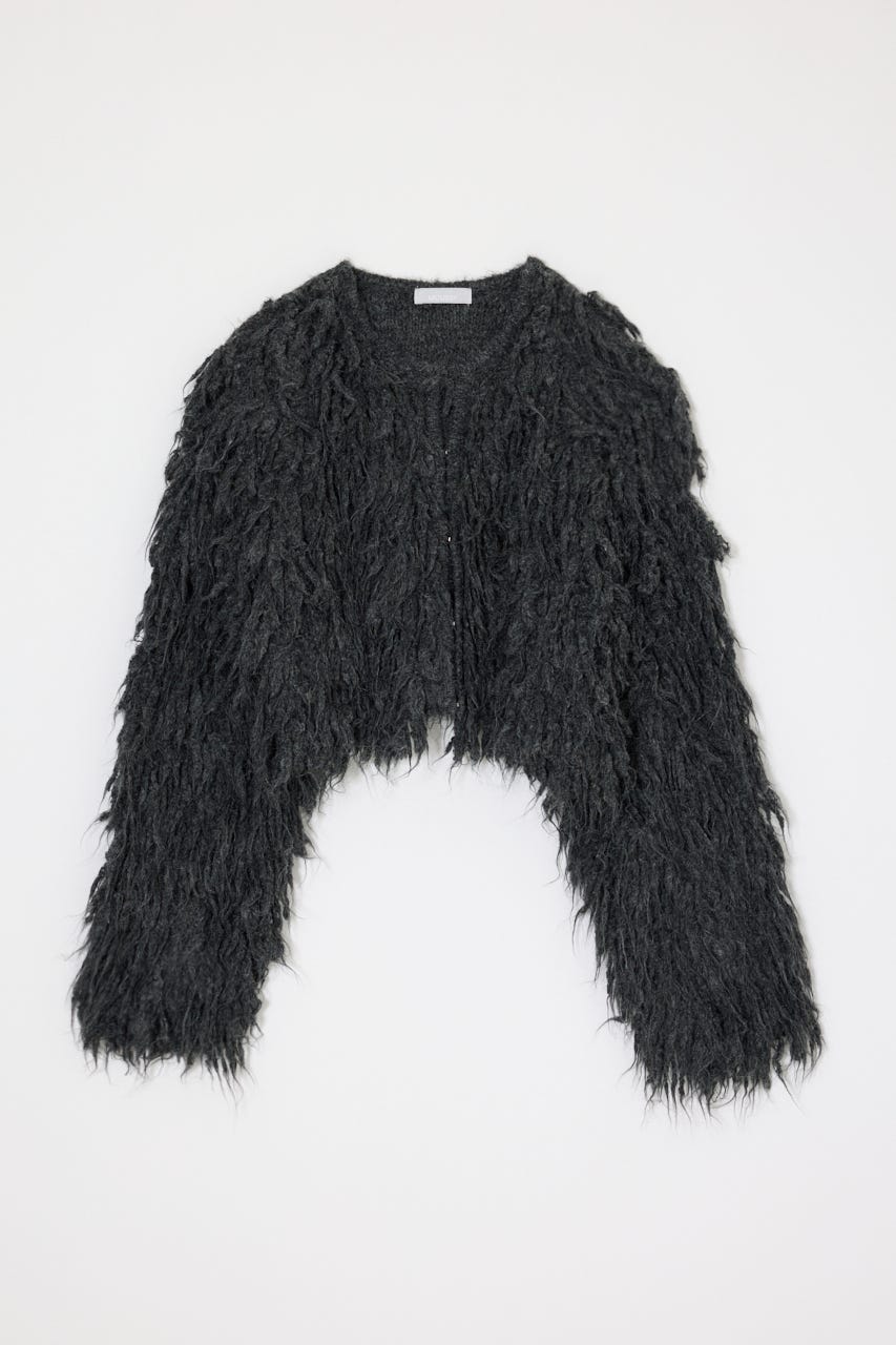 SHAGGY FEATHER カーディガン C.GRY 1