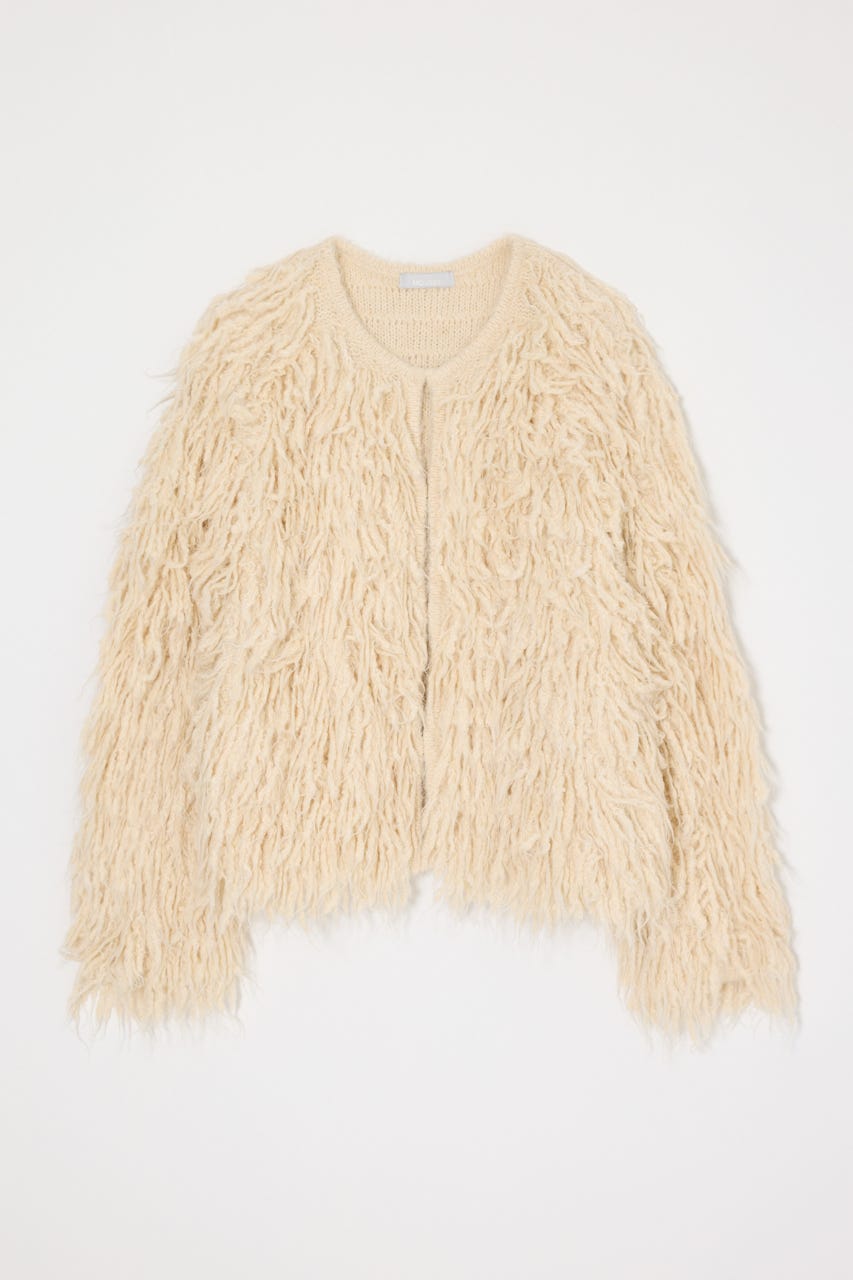 SHAGGY FEATHER カーディガン IVOY 2