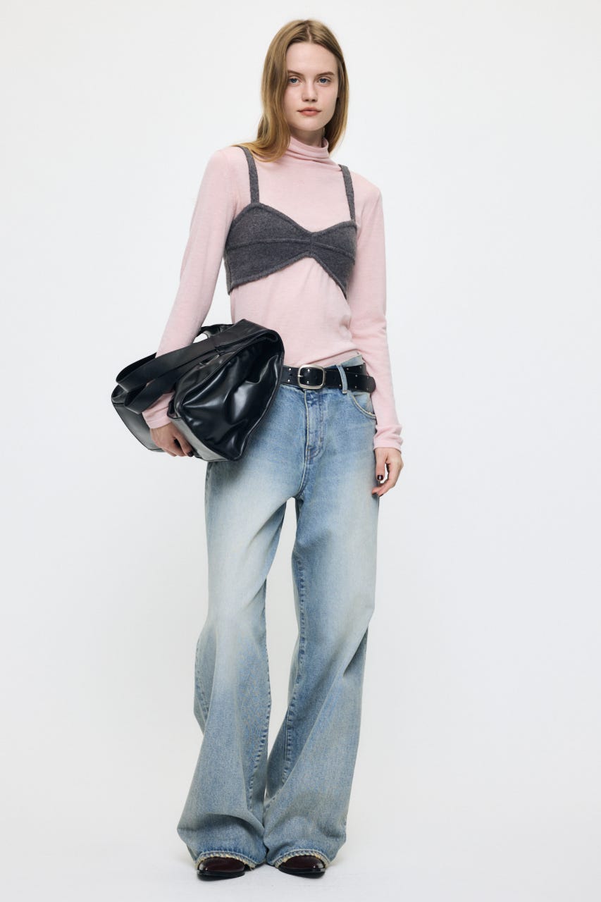 WOOL BLEND KNIT ブラ BRN FREE
