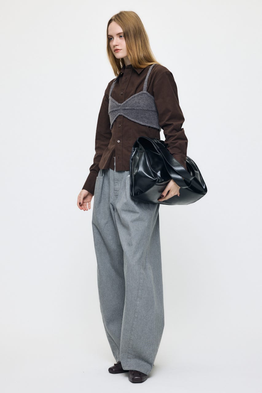 WOOL BLEND KNIT ブラ BRN FREE