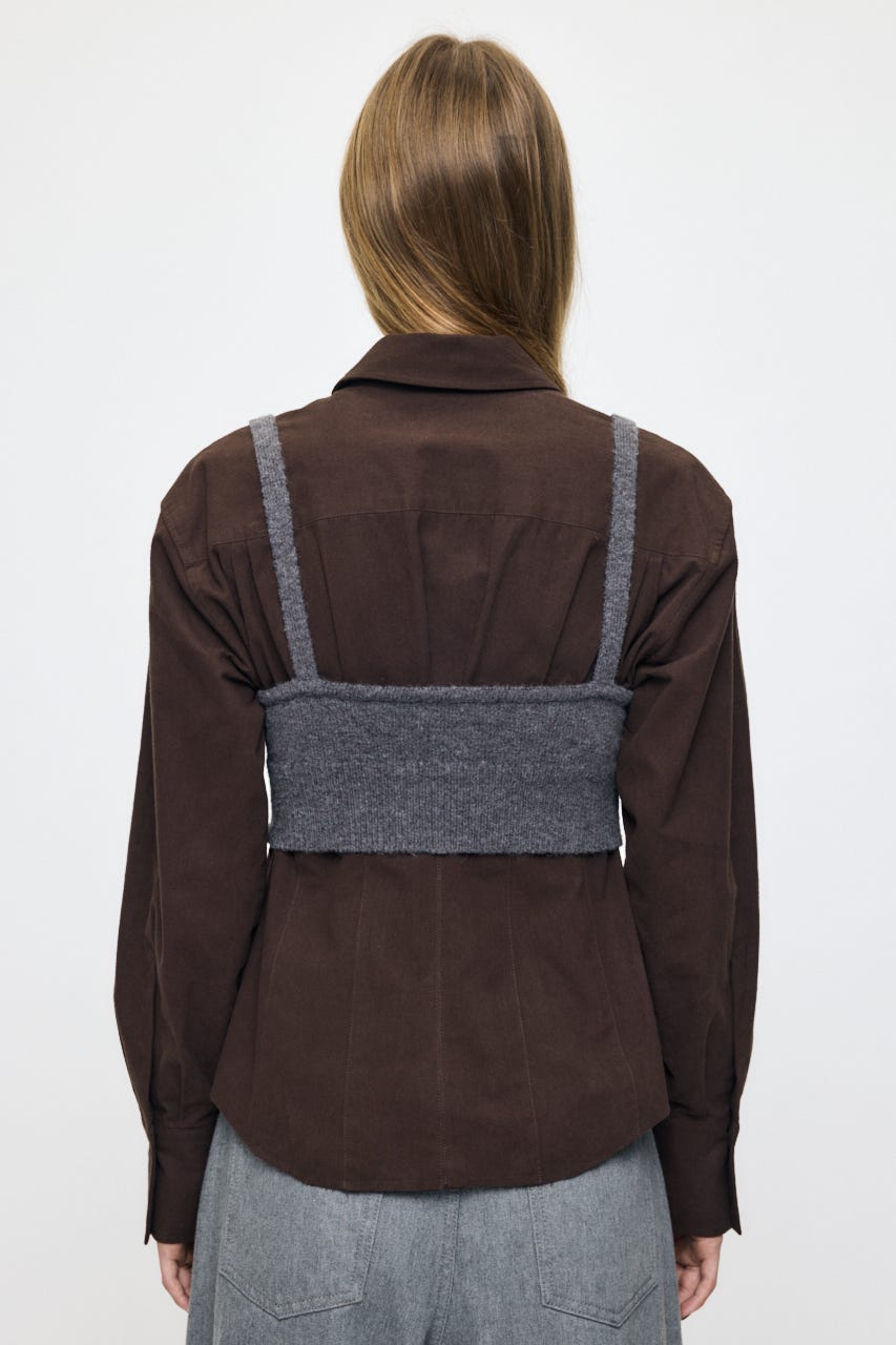 WOOL BLEND KNIT ブラ BRN FREE