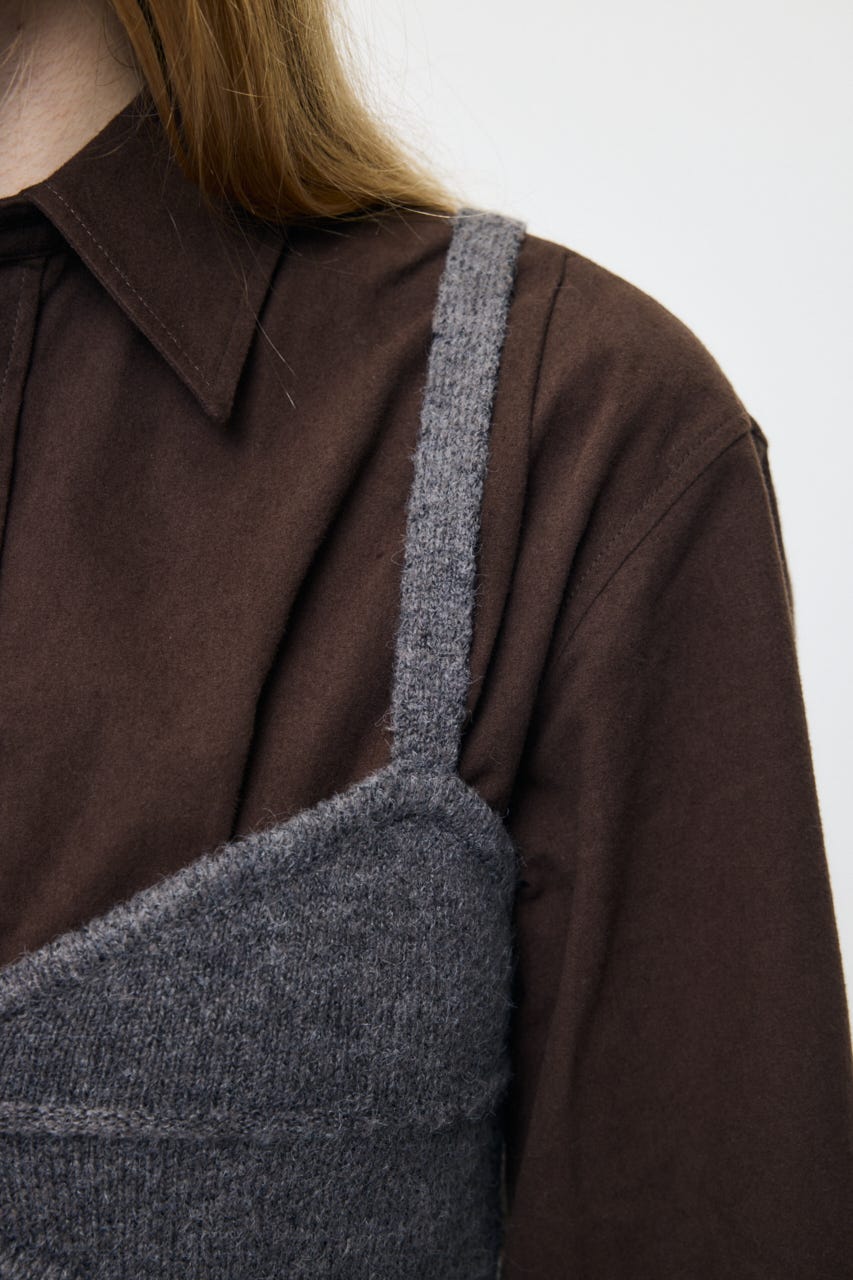 WOOL BLEND KNIT ブラ BRN FREE