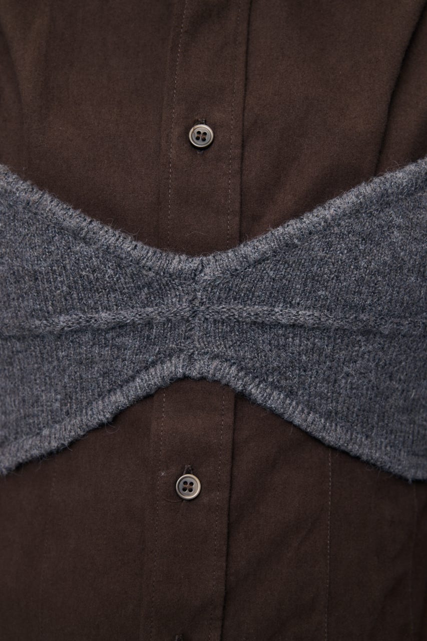 WOOL BLEND KNIT ブラ BRN FREE