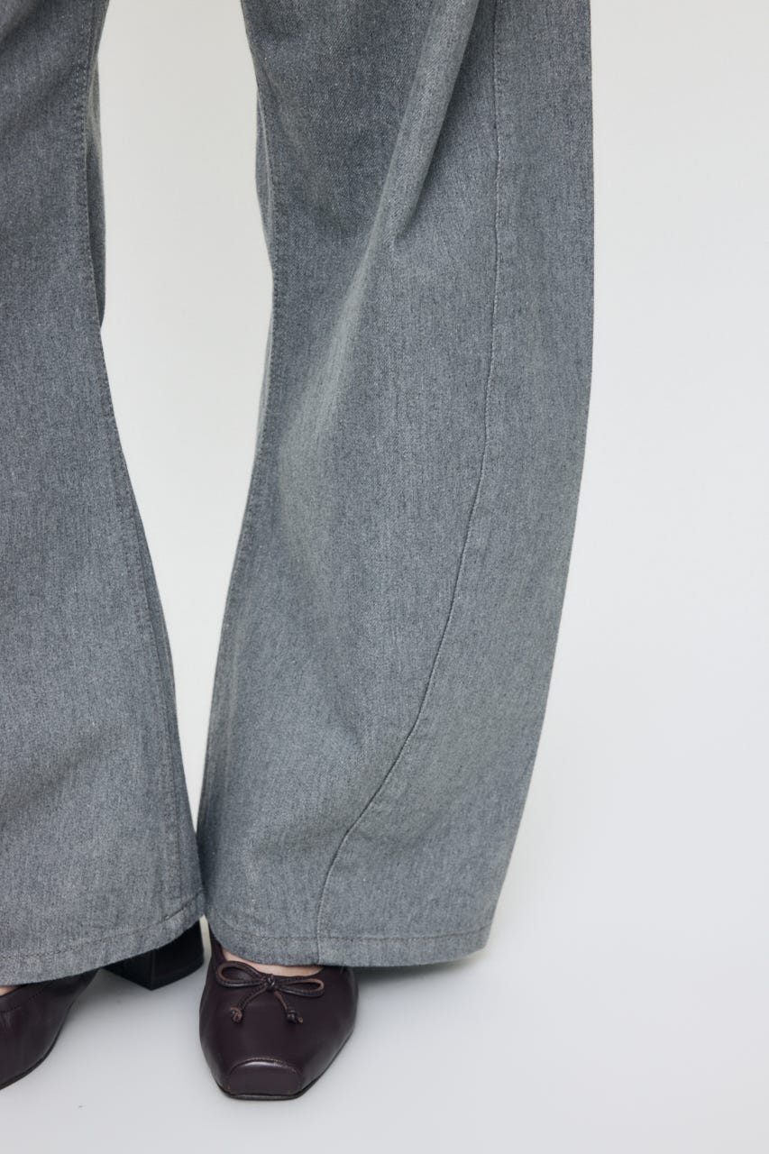 LOOSE WAIST CURVED ストレート GRY 0
