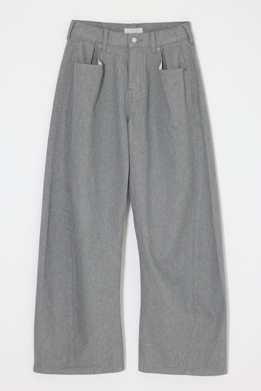 LOOSE WAIST CURVED ストレート GRY 0