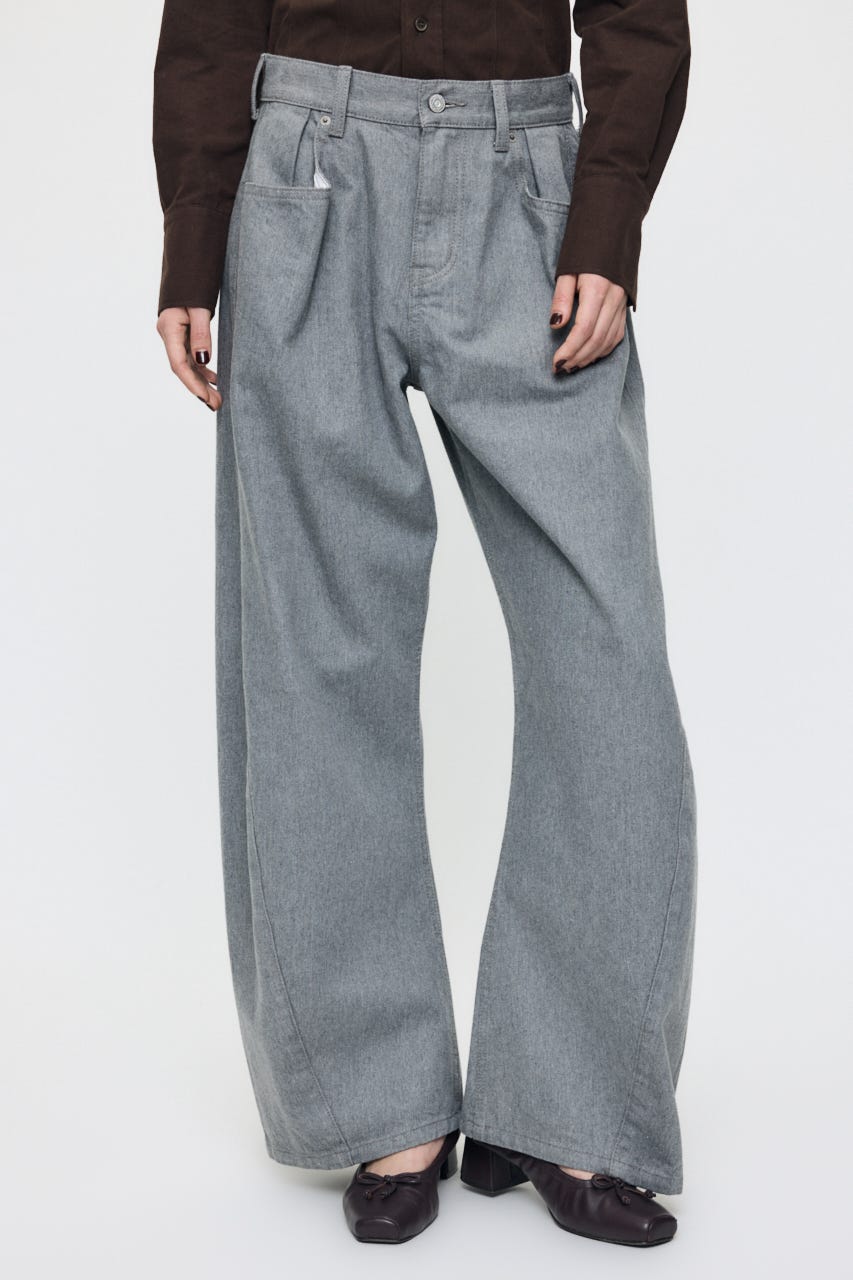 LOOSE WAIST CURVED ストレート GRY 0