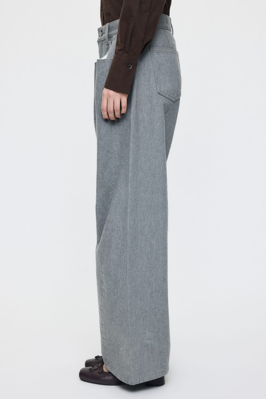 LOOSE WAIST CURVED ストレート GRY 0