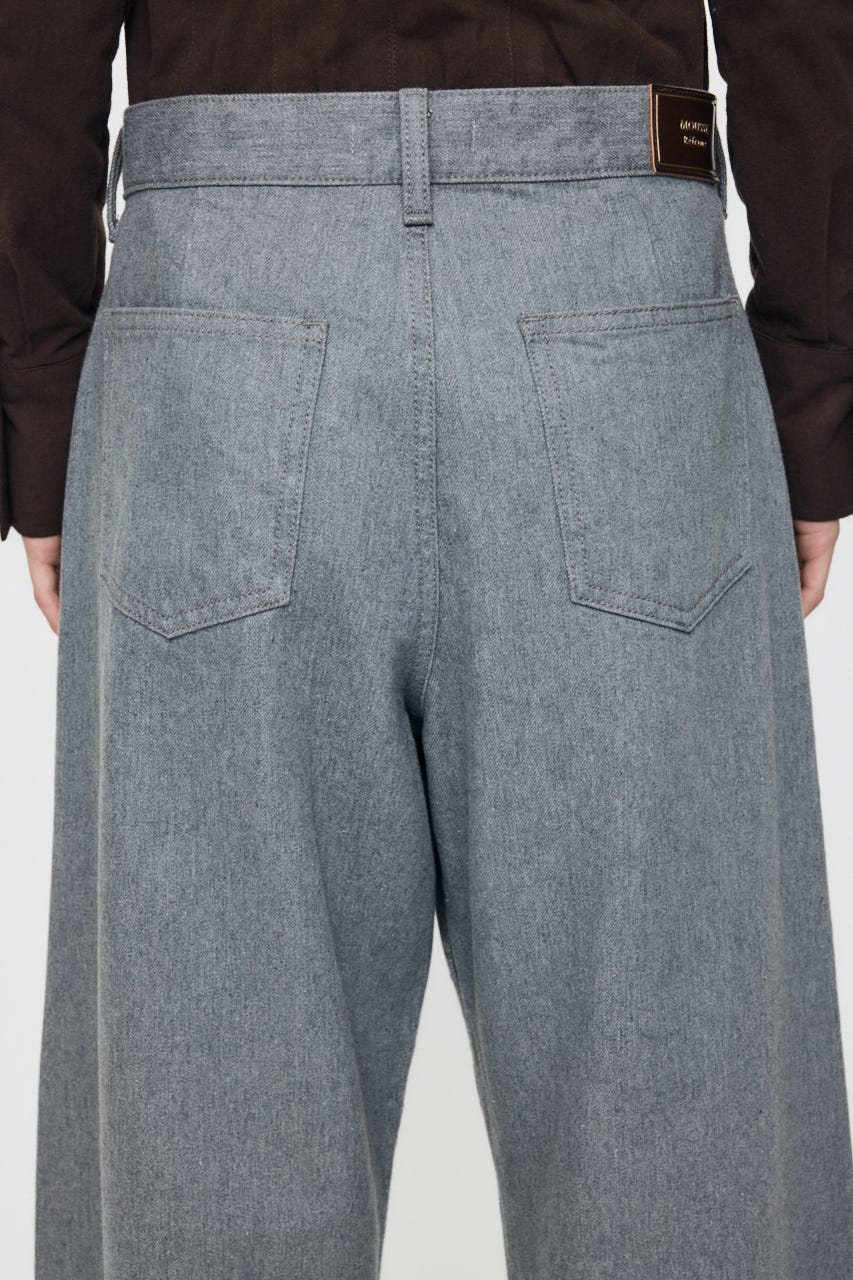 LOOSE WAIST CURVED ストレート GRY 0