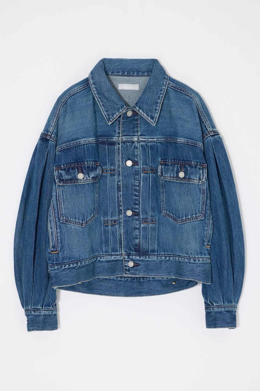 GATHER HEM DENIM ジャケット BLU FREE