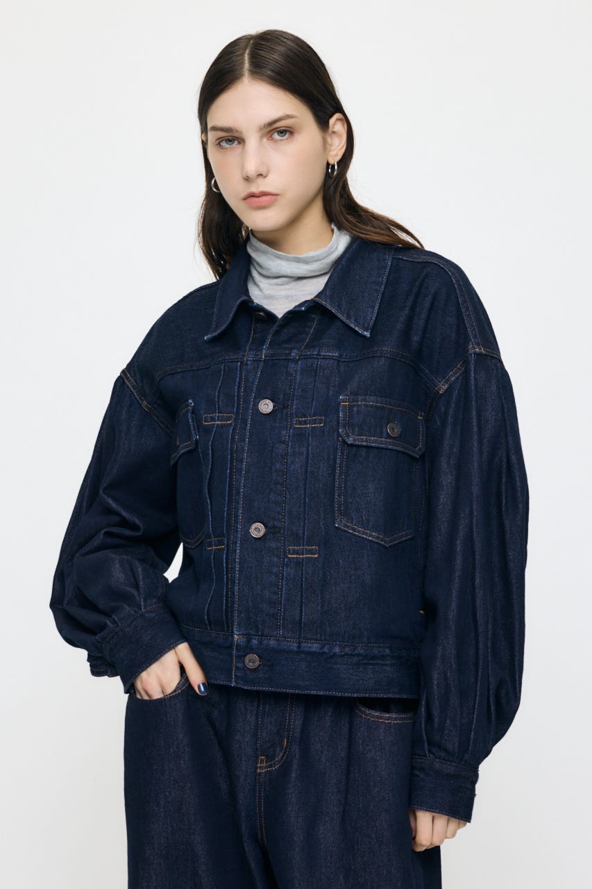 GATHER HEM DENIM ジャケット One Wash FREE