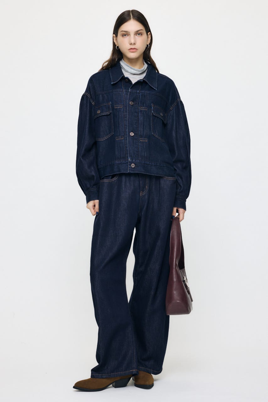 GATHER HEM DENIM ジャケット One Wash FREE