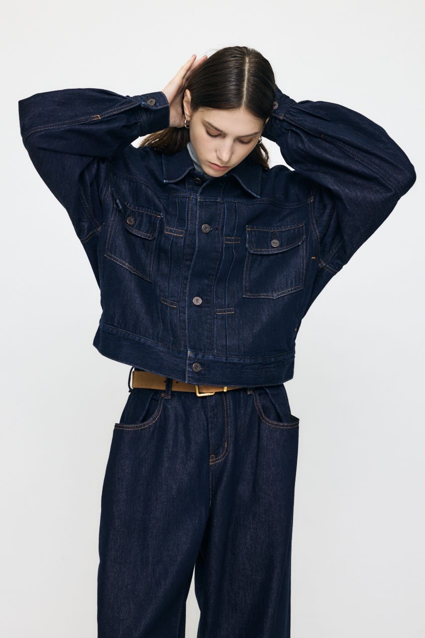 GATHER HEM DENIM ジャケット One Wash FREE