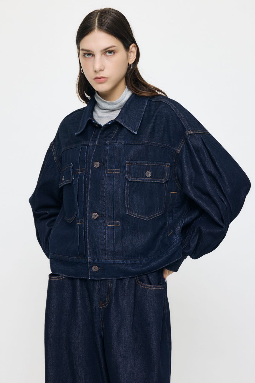 GATHER HEM DENIM ジャケット One Wash FREE
