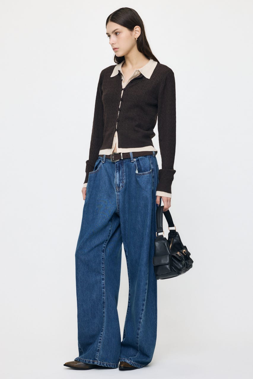 LOOSE WAIST DENIM ストレート BLU 2