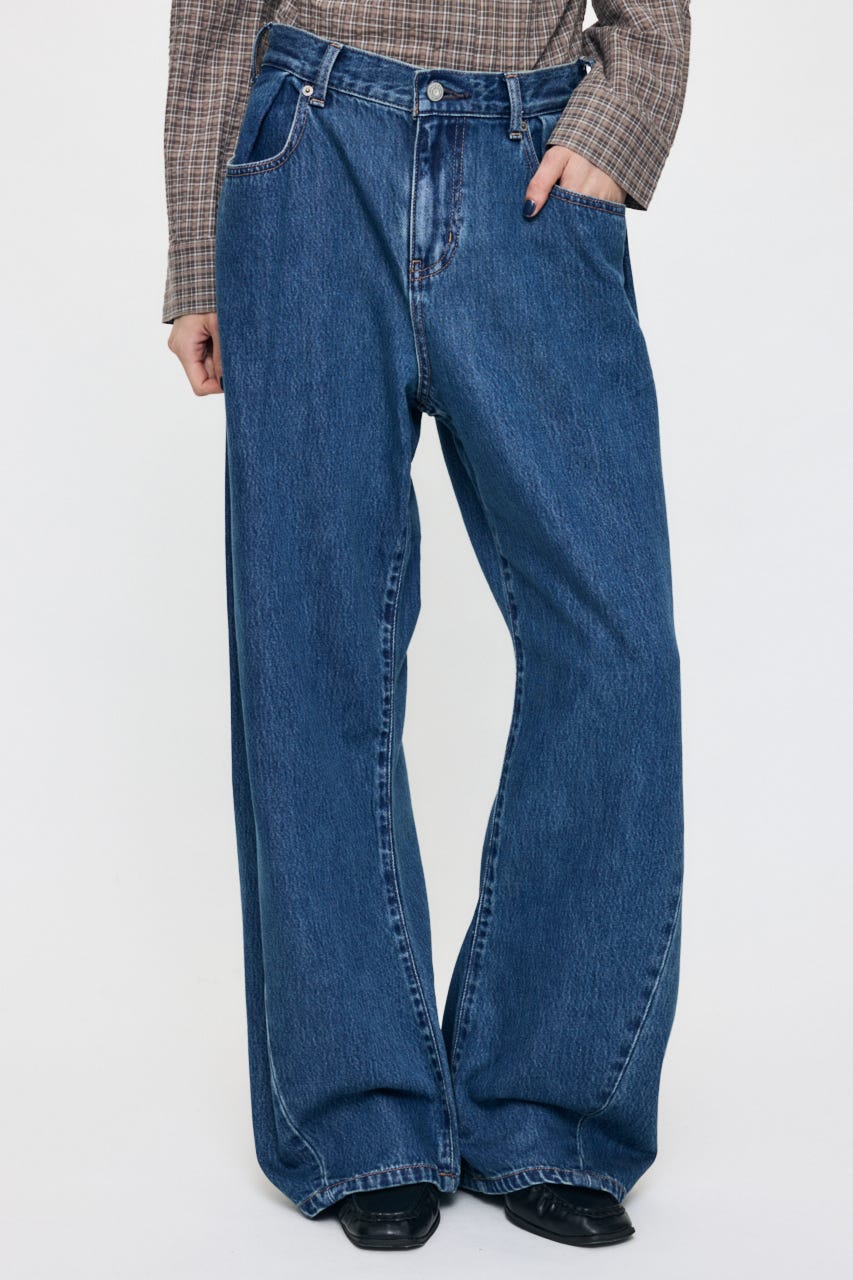 LOOSE WAIST DENIM ストレート BLU 2