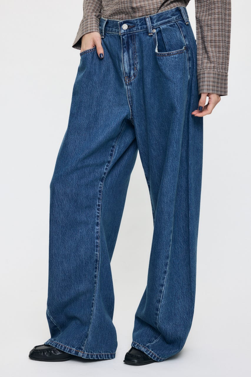 LOOSE WAIST DENIM ストレート BLU 2