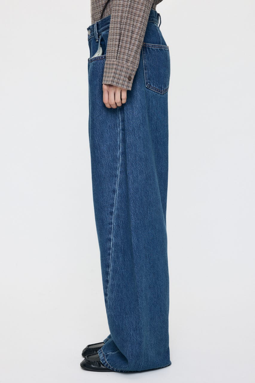LOOSE WAIST DENIM ストレート BLU 2