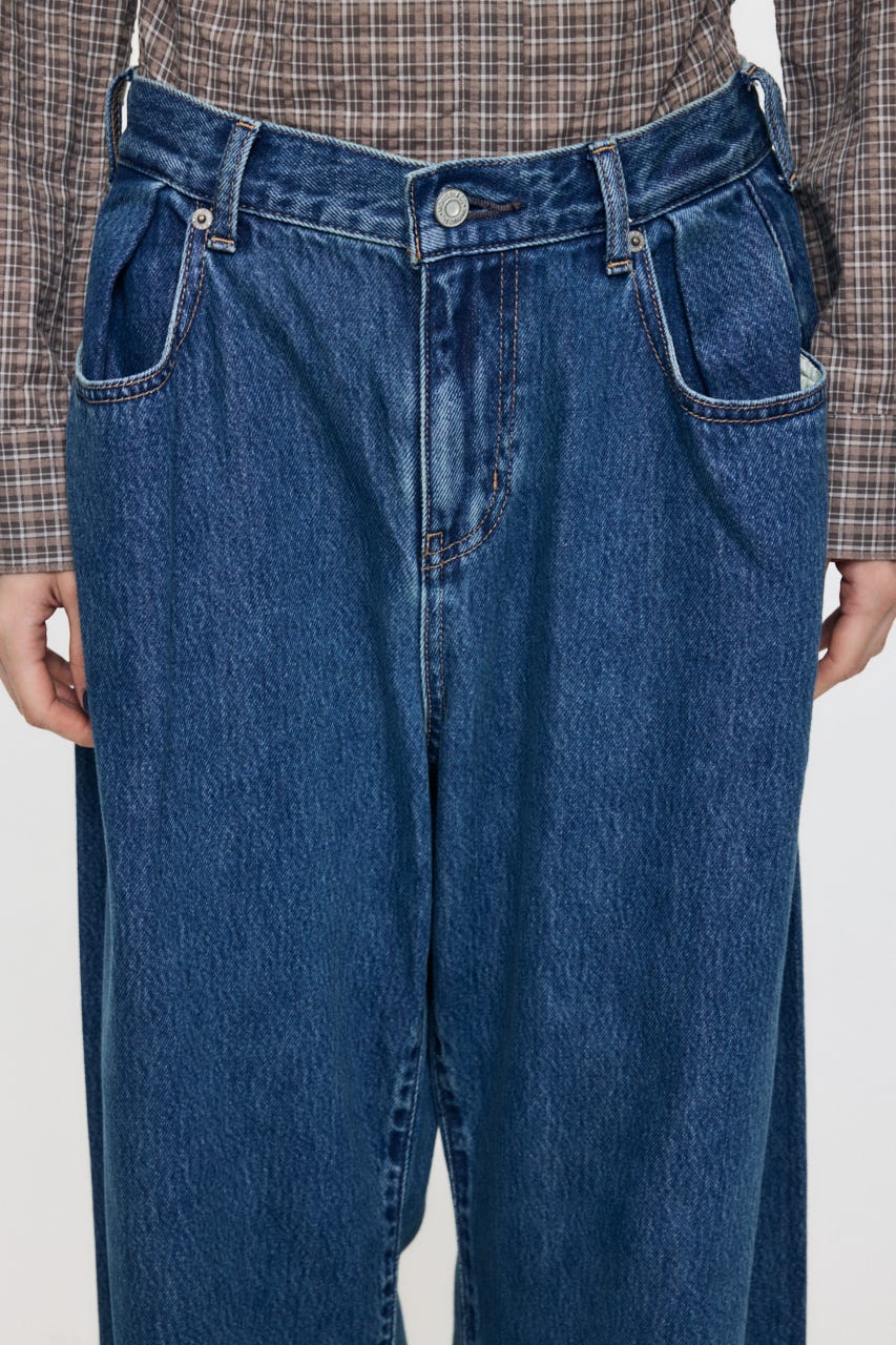 LOOSE WAIST DENIM ストレート BLU 2