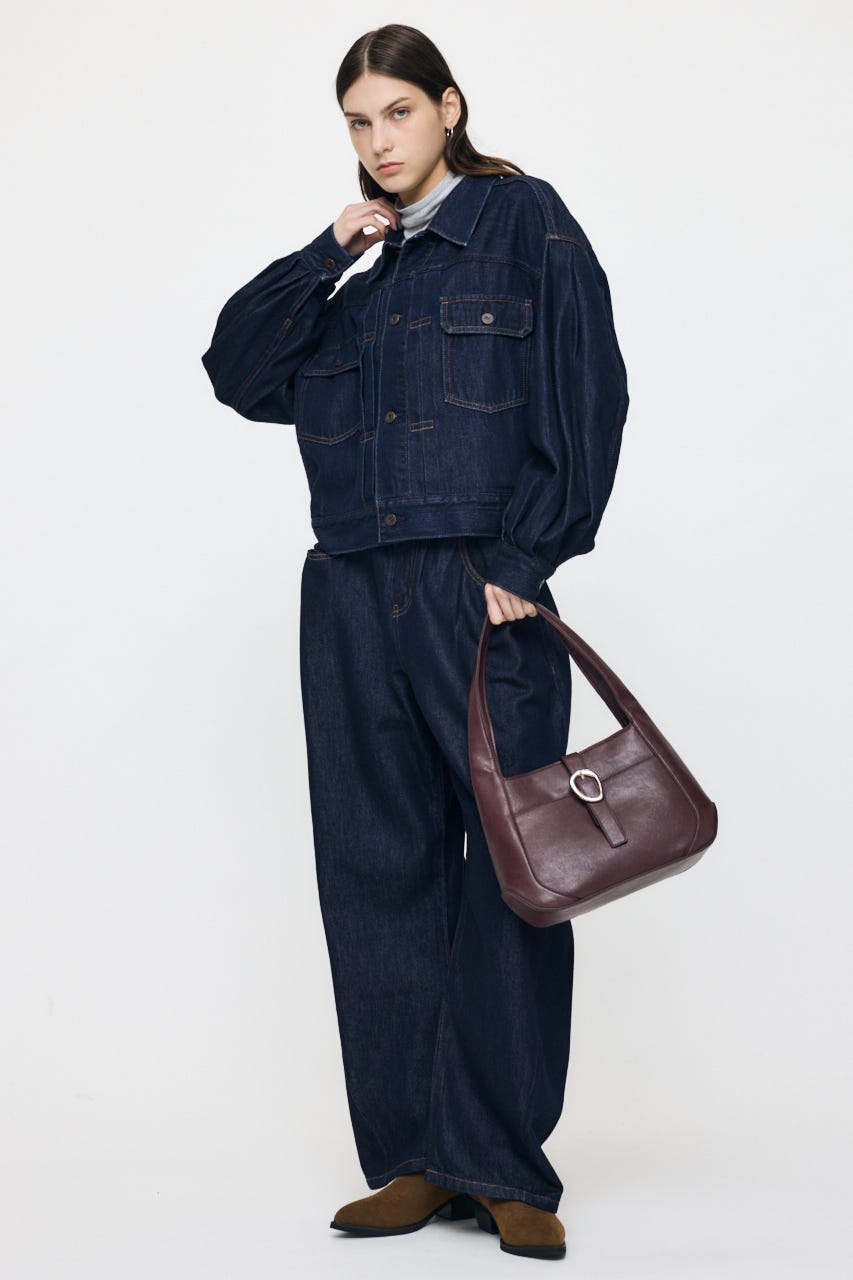 LOOSE WAIST DENIM ストレート One Wash 0