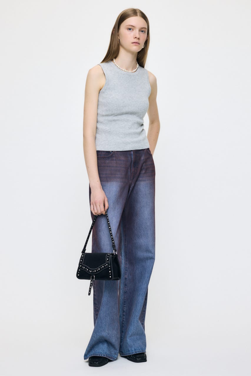 COMFORTABLE KNIT タンク T.GRY FREE
