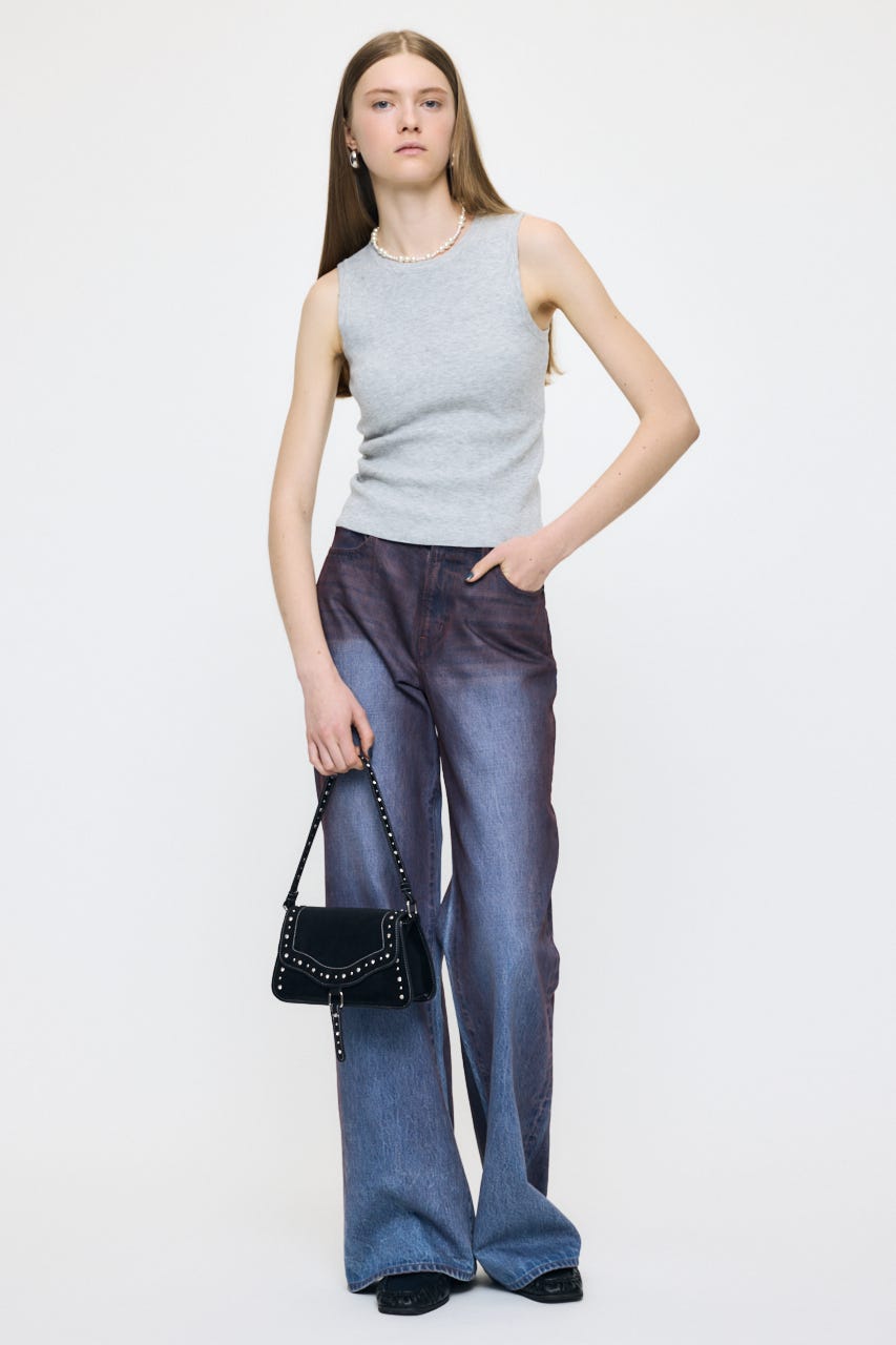 COMFORTABLE KNIT タンク T.GRY FREE