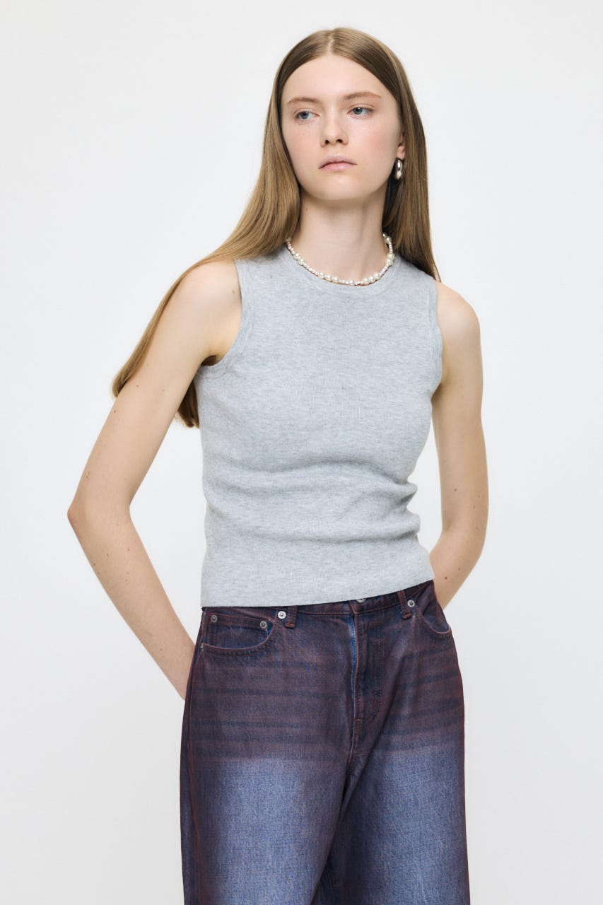 COMFORTABLE KNIT タンク T.GRY FREE