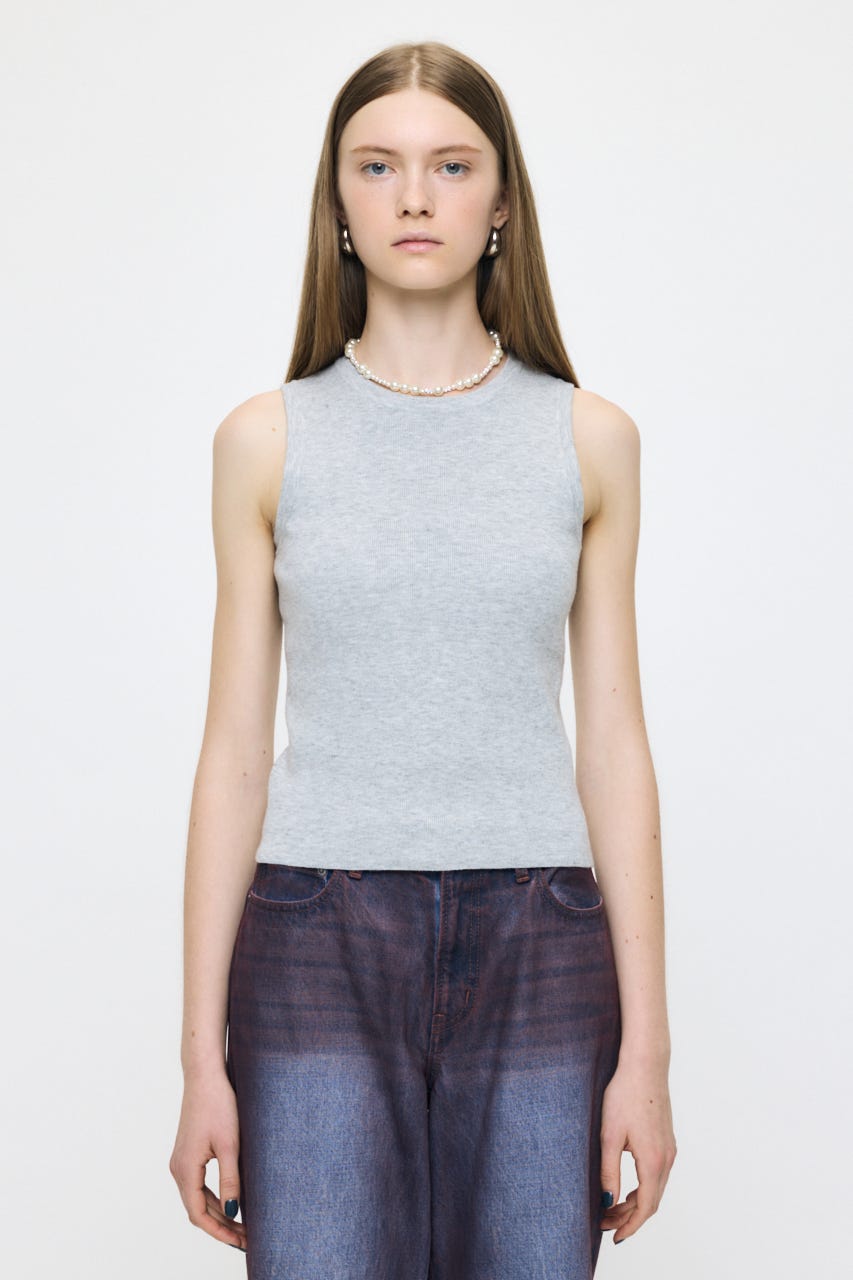 COMFORTABLE KNIT タンク T.GRY FREE