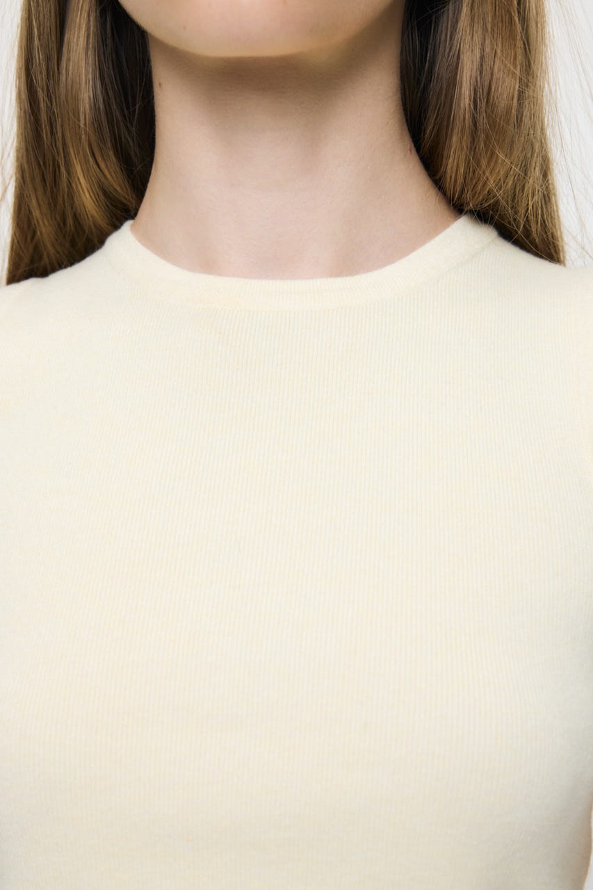 COMFORTABLE KNIT タンク WHT FREE