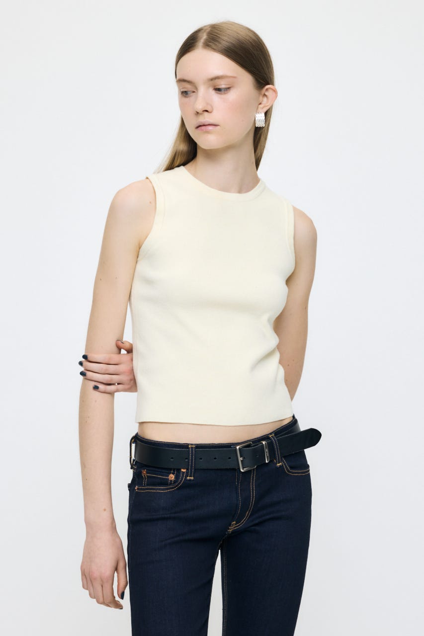 COMFORTABLE KNIT タンク WHT FREE