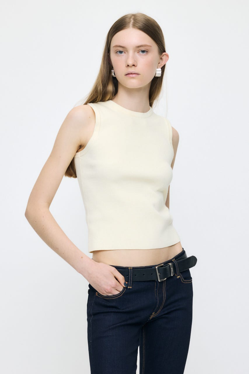 COMFORTABLE KNIT タンク WHT FREE