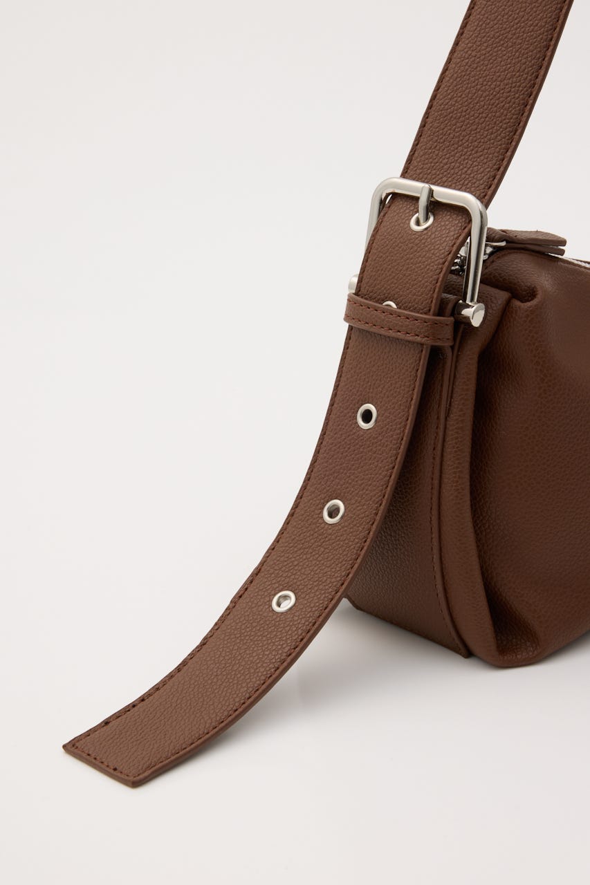 BELTED ONE SHOULDER バッグ BRN FREE