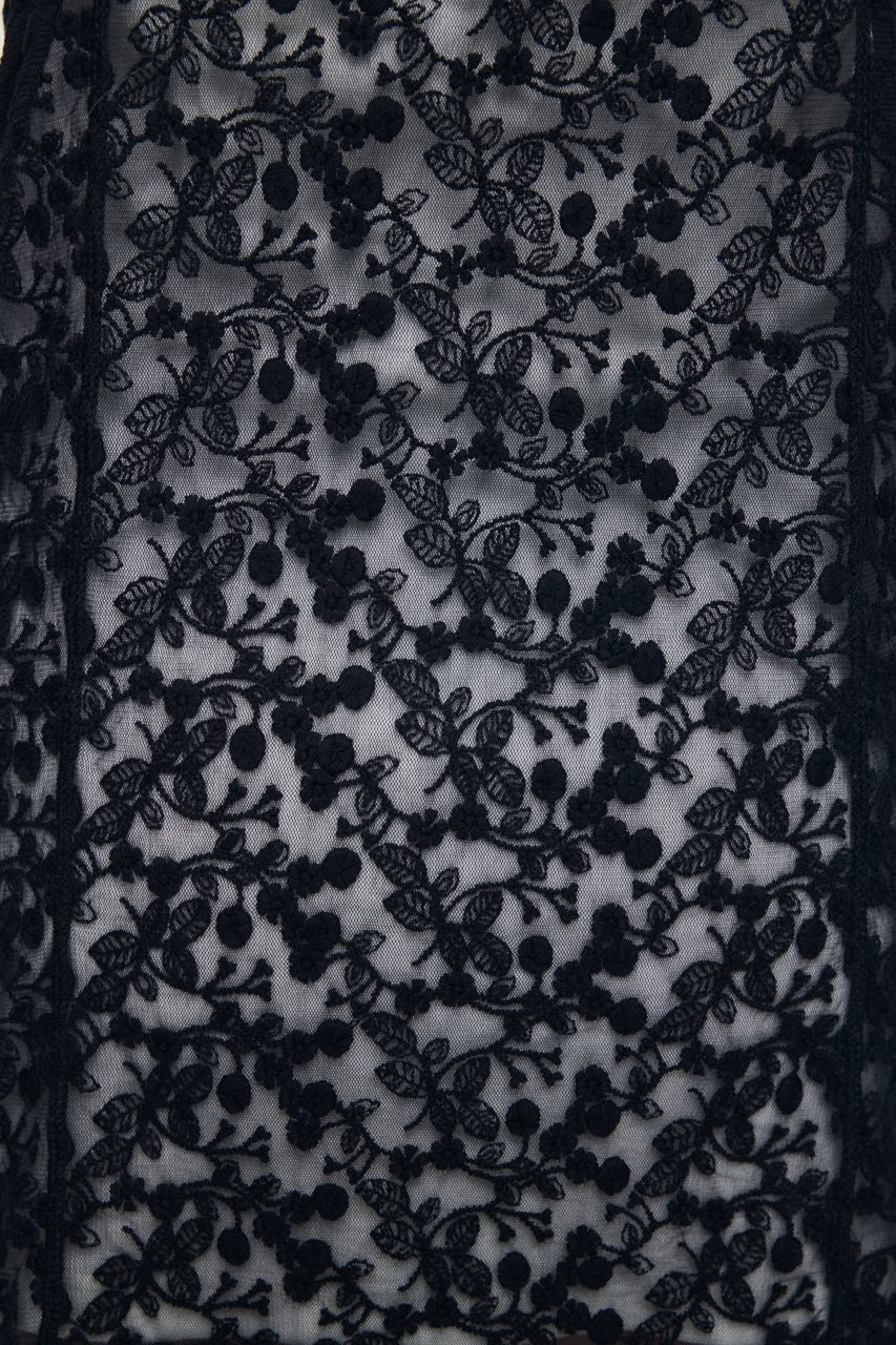 LACE LAYER トップス BLK FREE