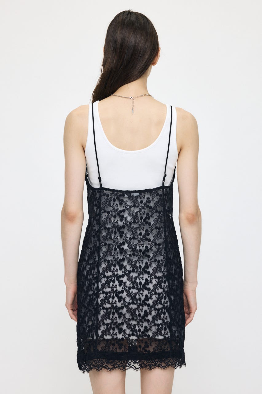 LACE LAYER トップス BLK FREE
