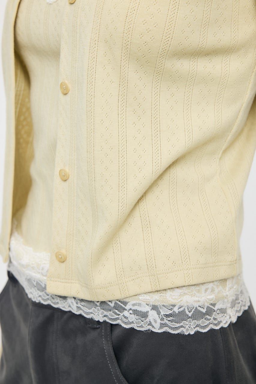 LACY CAMI AND カーディガン L/YEL FREE