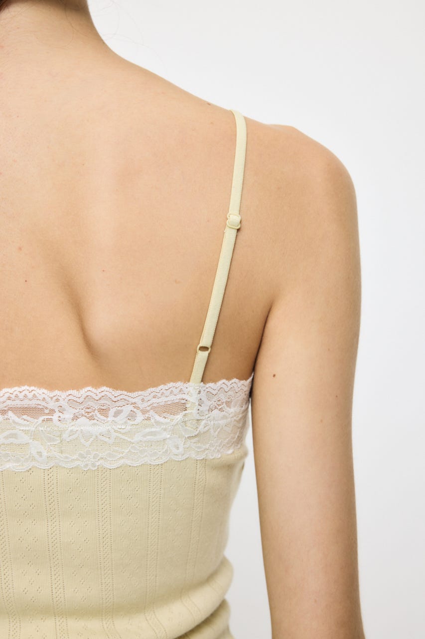 LACY CAMI AND カーディガン L/YEL FREE