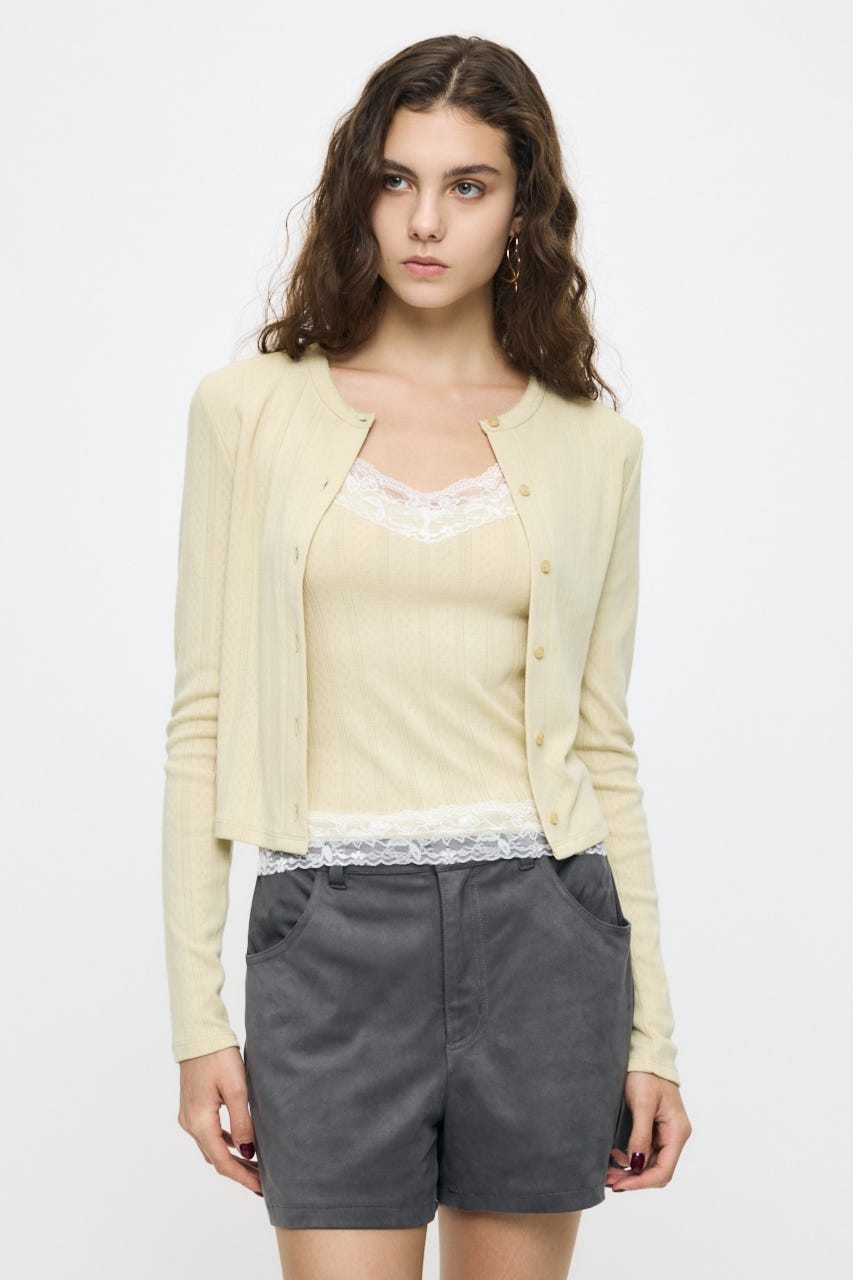 LACY CAMI AND カーディガン L/YEL FREE