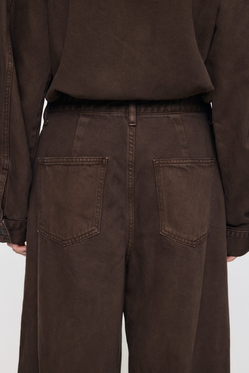 TUCKED DENIM ジャンプスーツ BRN 1