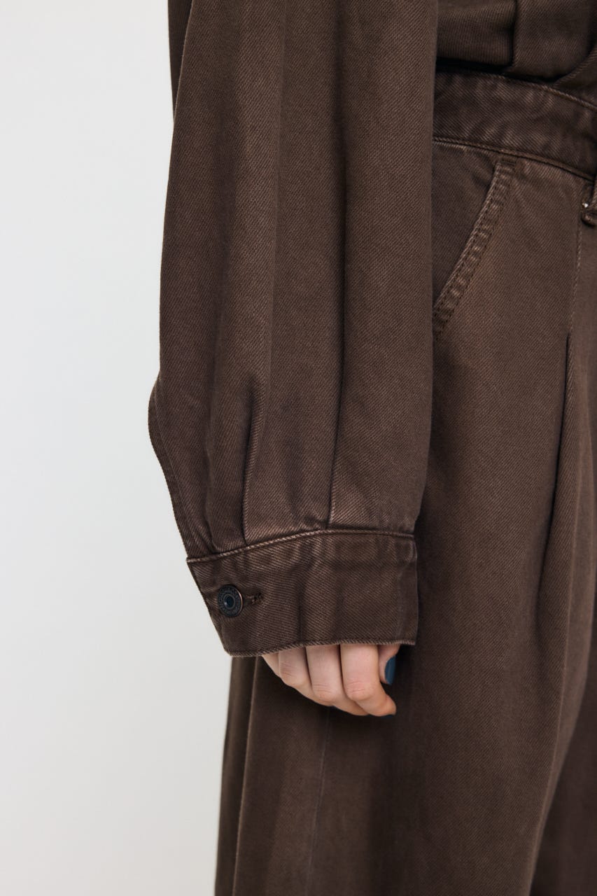 TUCKED DENIM ジャンプスーツ BRN 1