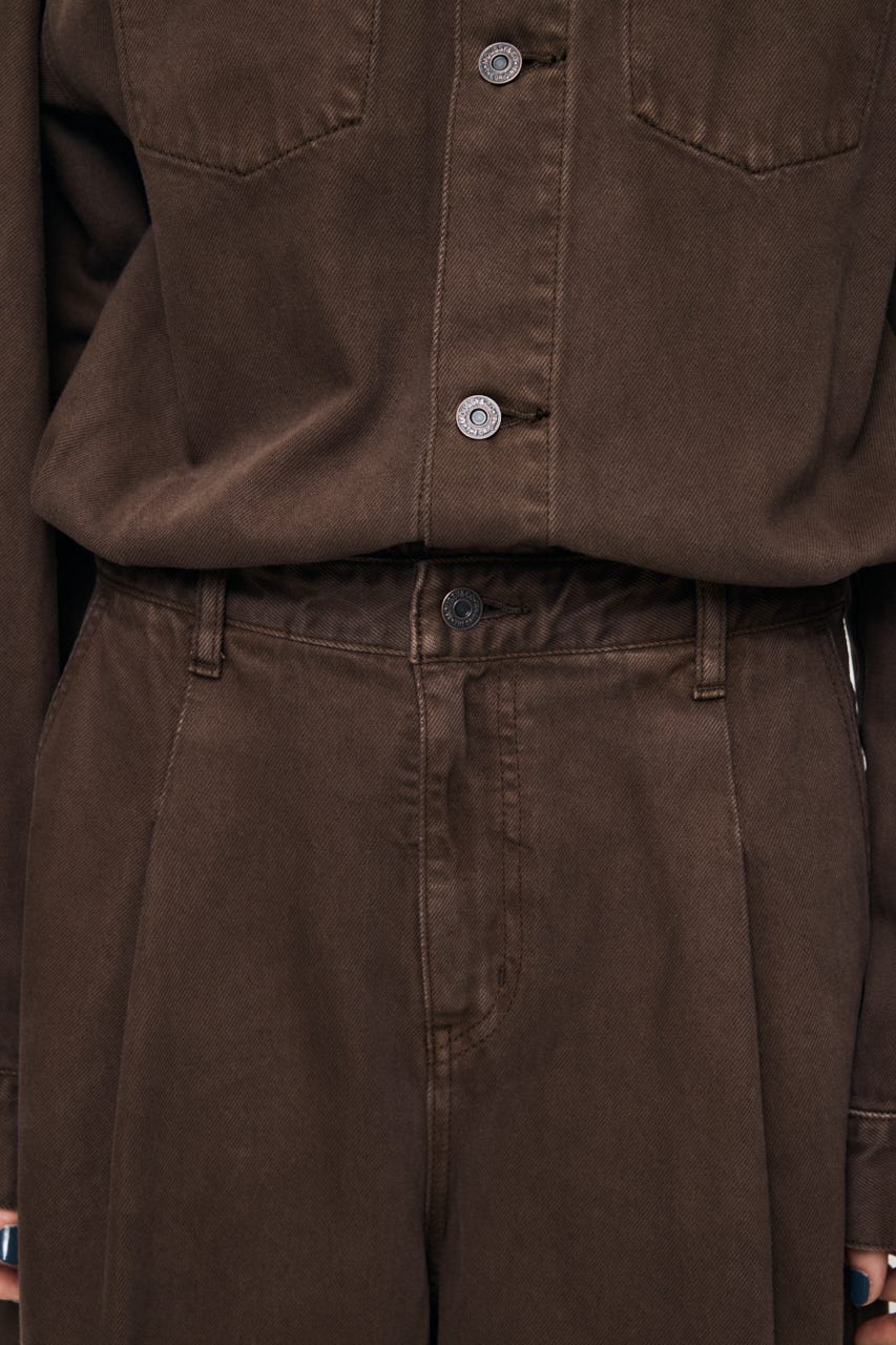 TUCKED DENIM ジャンプスーツ BRN 1