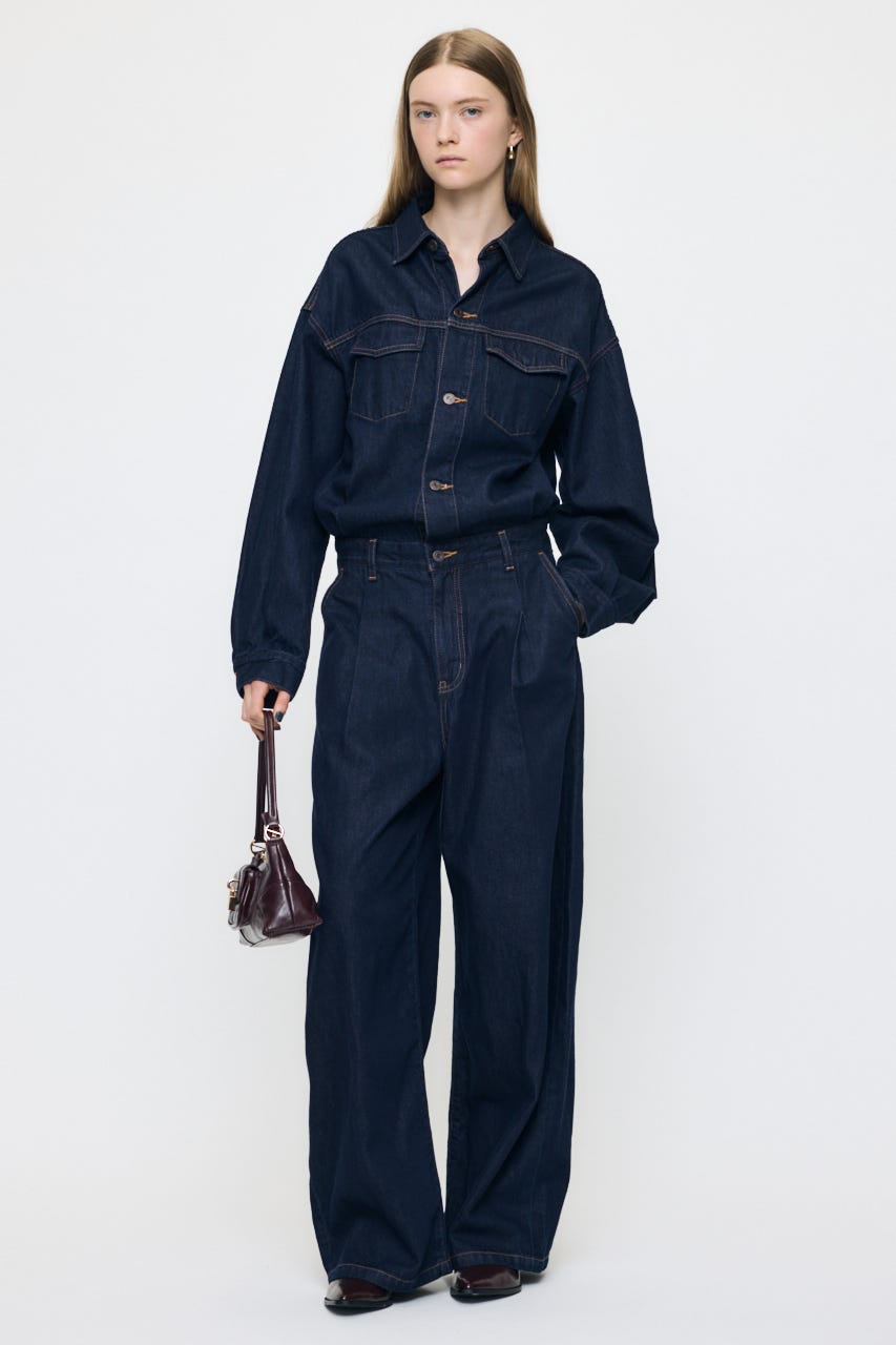 TUCKED DENIM ジャンプスーツ One Wash 2