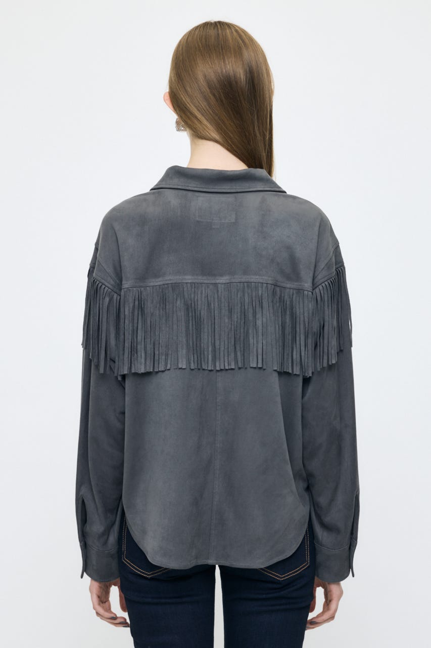 【AW予約アイテム】F/SUEDE FRINGE シャツ C.GRY 1