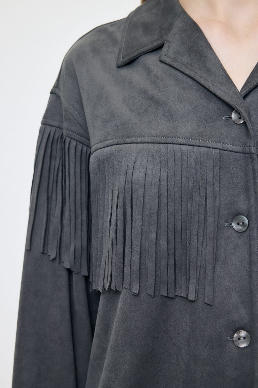 【AW予約アイテム】F/SUEDE FRINGE シャツ C.GRY 1